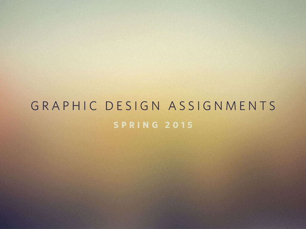 Graphic Design Assignments